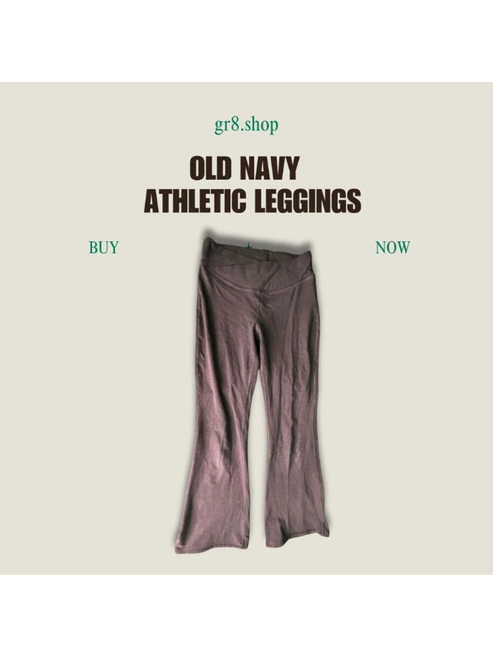 OLD NAVY Athletic Bootcut Leggings Size L Black Stretch Activewear